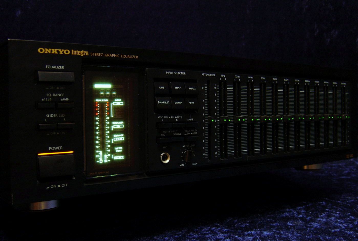 ONKYO Equalizer INTEGRA EQ540 HighEnd Stereo Graphic EQ m. Mikrofon